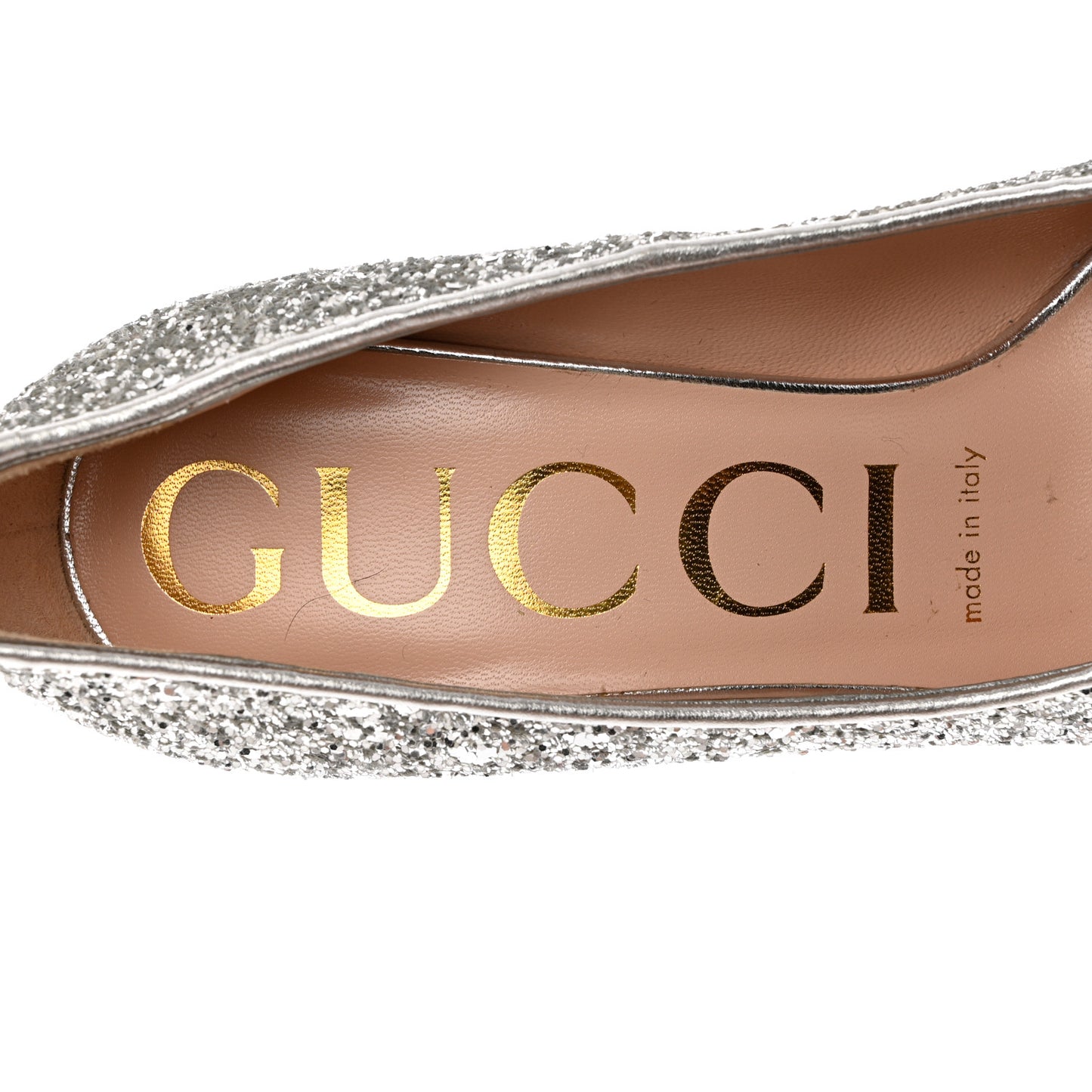 Nappa Silk Glitter Removable Crystal Heart Pumps 36 Argento