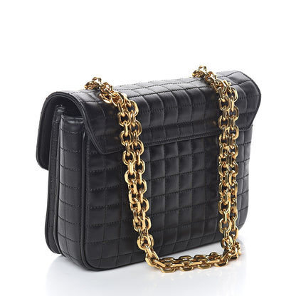 Celine Calfskin Quilted Medium C Bag Black 2 of 7