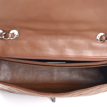Chanel Lambskin Quilted Jumbo Single Flap Brown 5 of 7