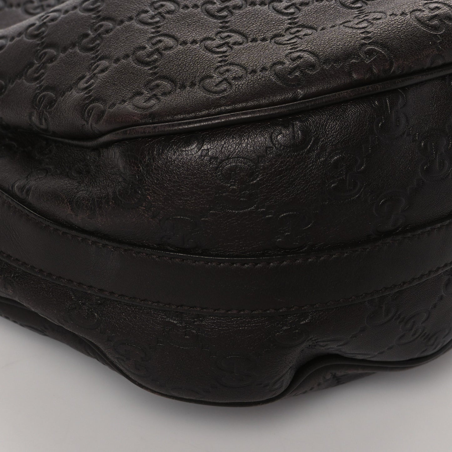 Guccissima Medium GG Twins Hobo Dark Brown
