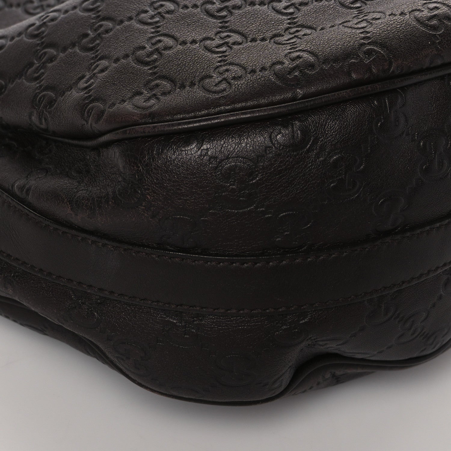 Gucci Guccissima Medium GG Twins Hobo Dark Brown 9 of 12