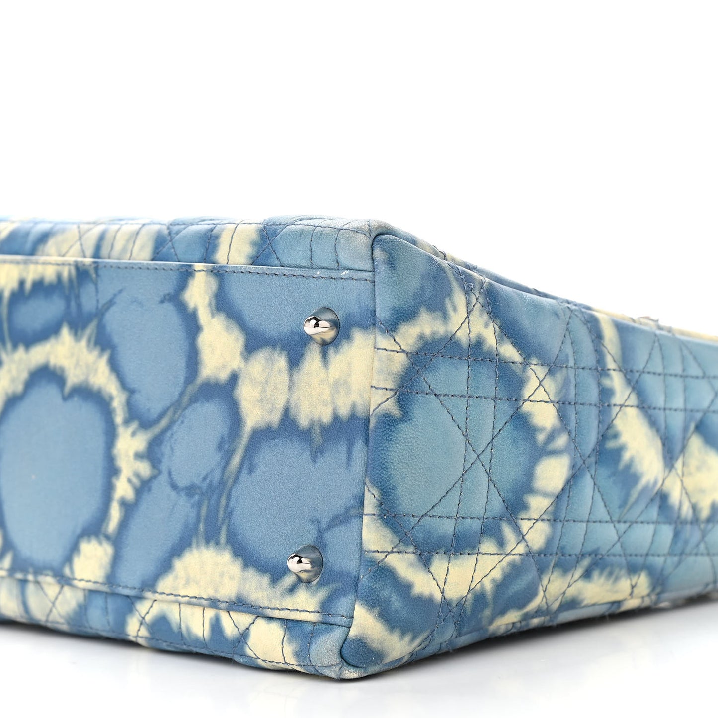 Tie Dye Lambskin Cannage Medium Lady Dior Blue