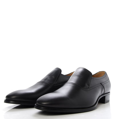 Gucci Calfskin Mens Classic Logo Loafers 9.5 Black 3 of 10