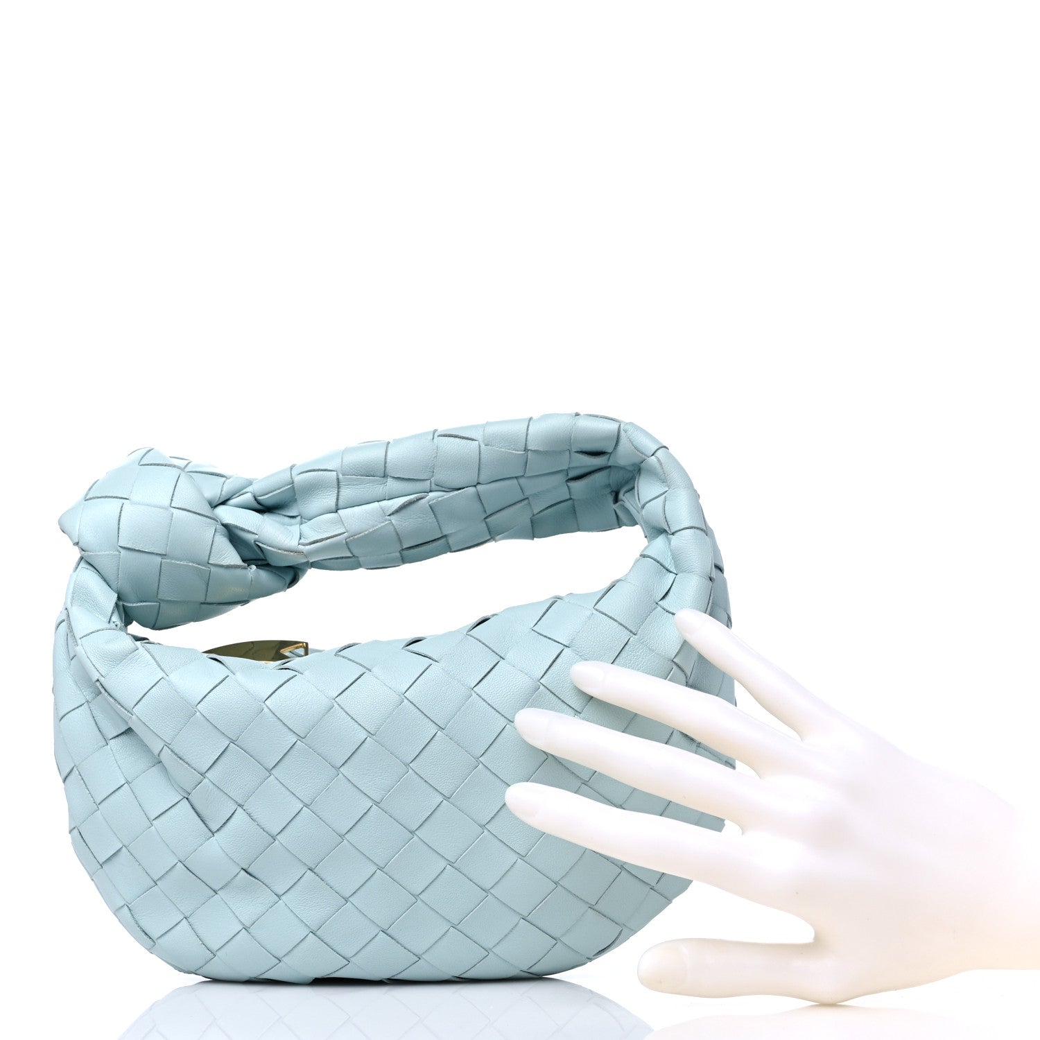 Bottega Veneta Nappa Intrecciato Mini Jodie Teal Washed 2 of 11