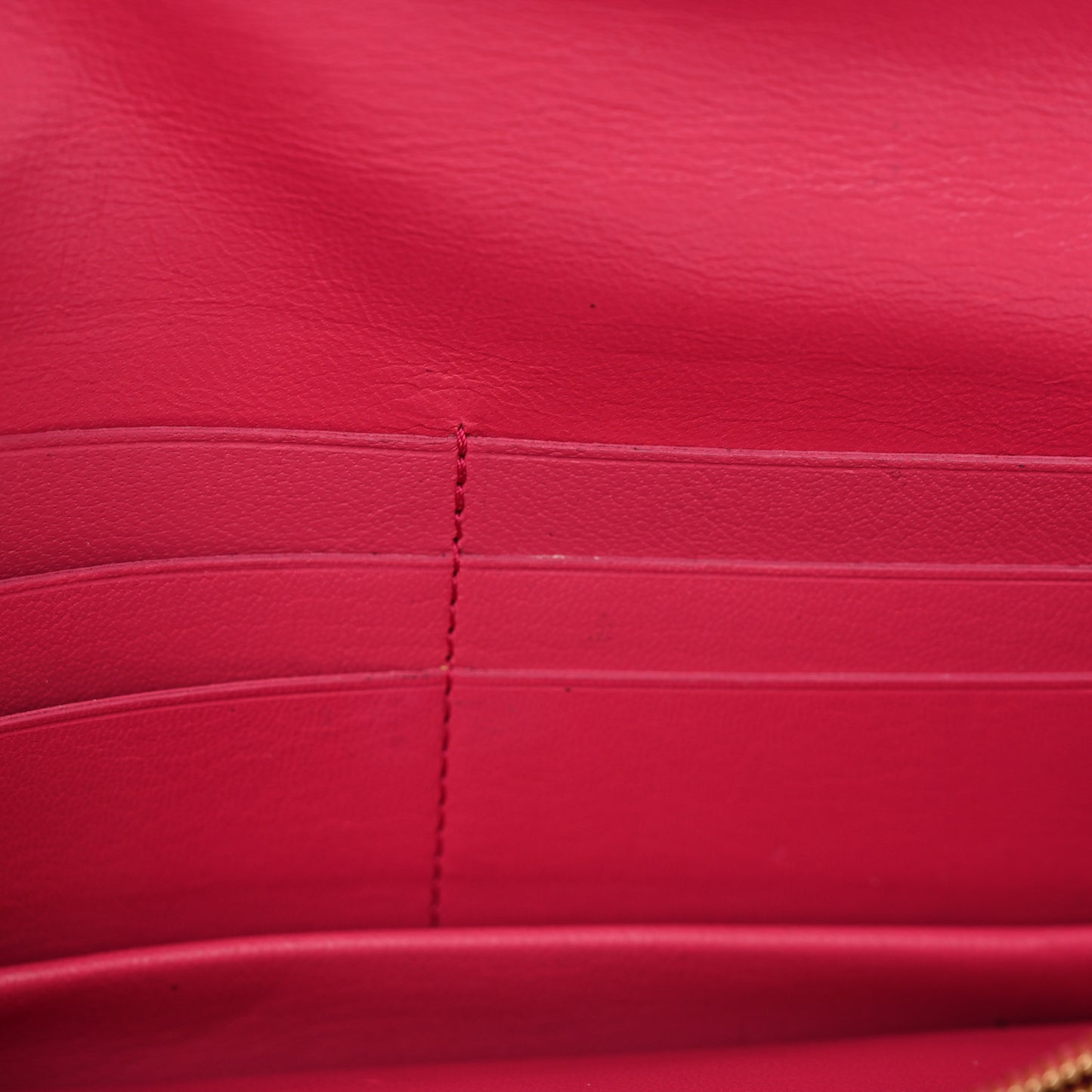 Veau Cachemire Dauphine Wallet Cobalt Fuchsia