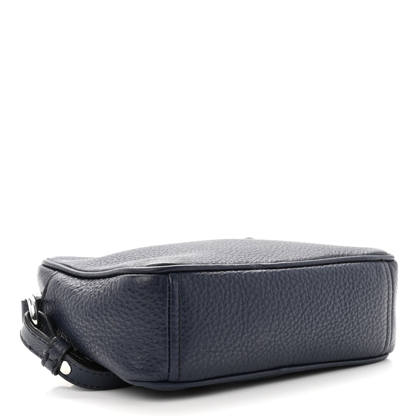 Vitello Daino Mini Camera Crossbody Bag Blue