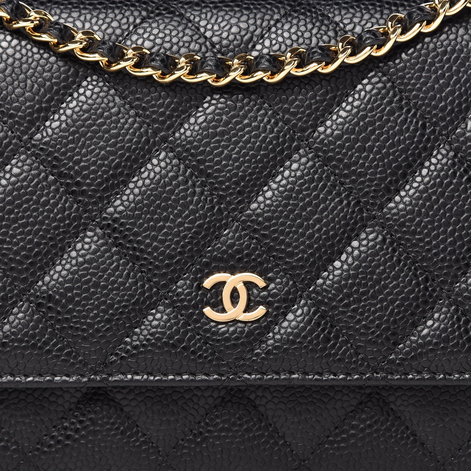 Chanel Caviar Quilted Wallet On Chain WOC Black 11 of 12