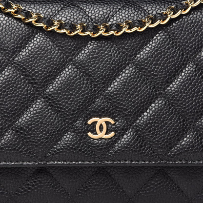 Chanel Caviar Quilted Wallet On Chain WOC Black 11 of 12