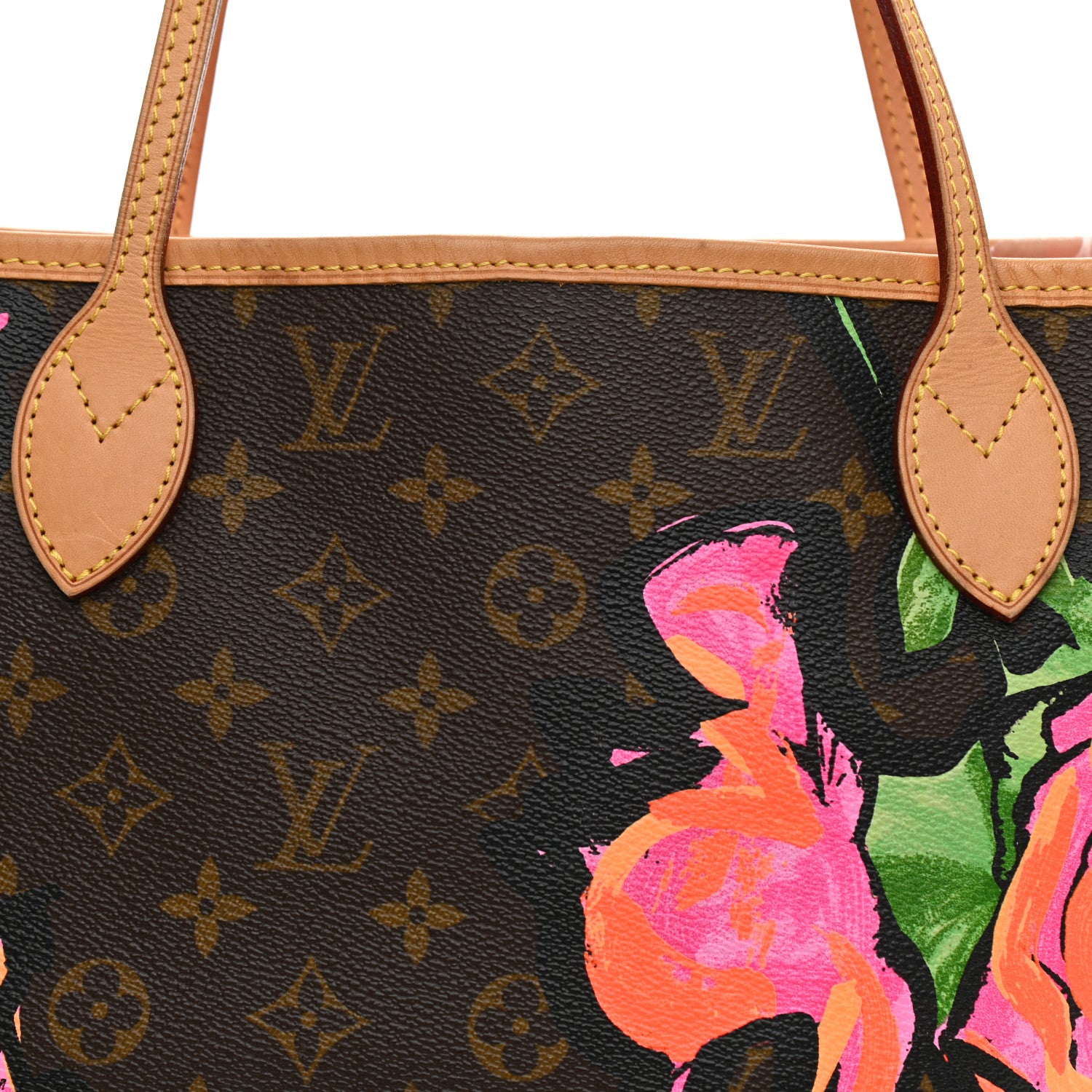 Louis Vuitton Monogram Roses Neverfull MM 8 of 11
