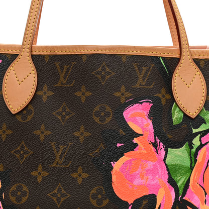 Louis Vuitton Monogram Roses Neverfull MM 8 of 11