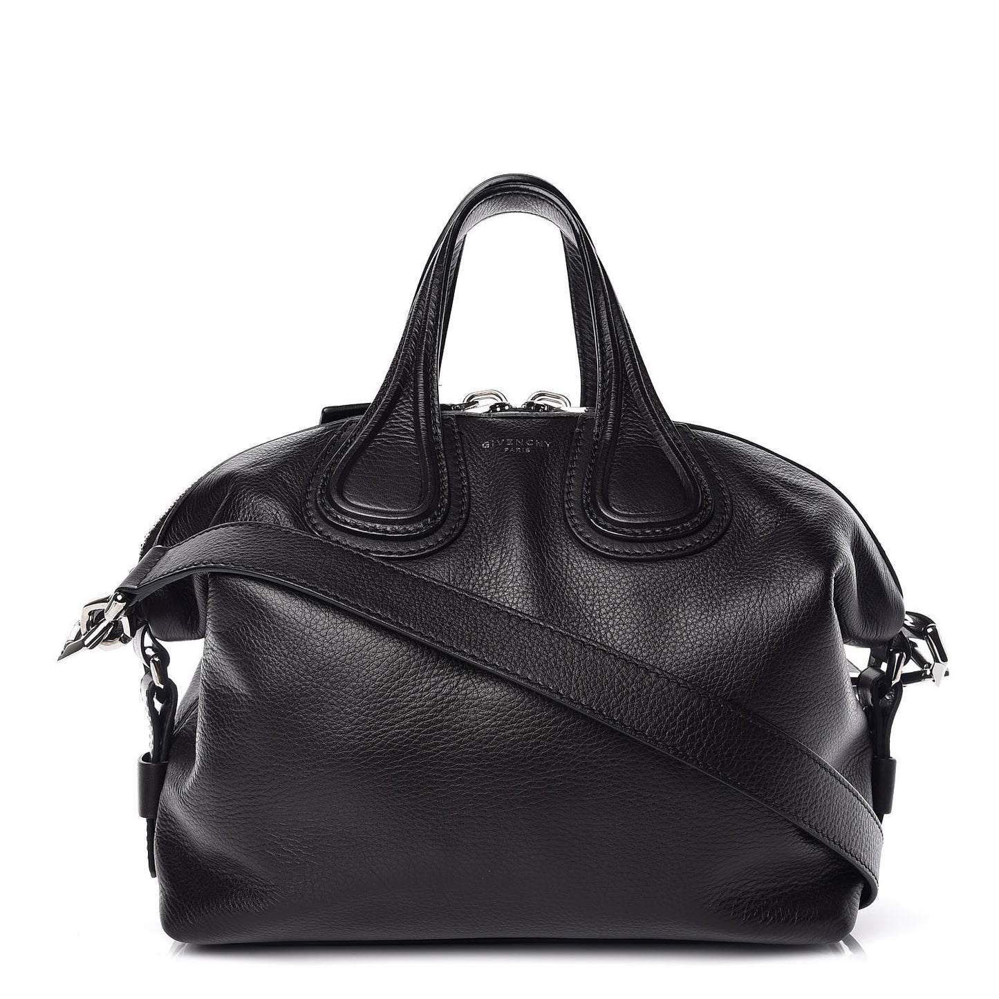 Pebbled Calfskin Small Nightingale Black
