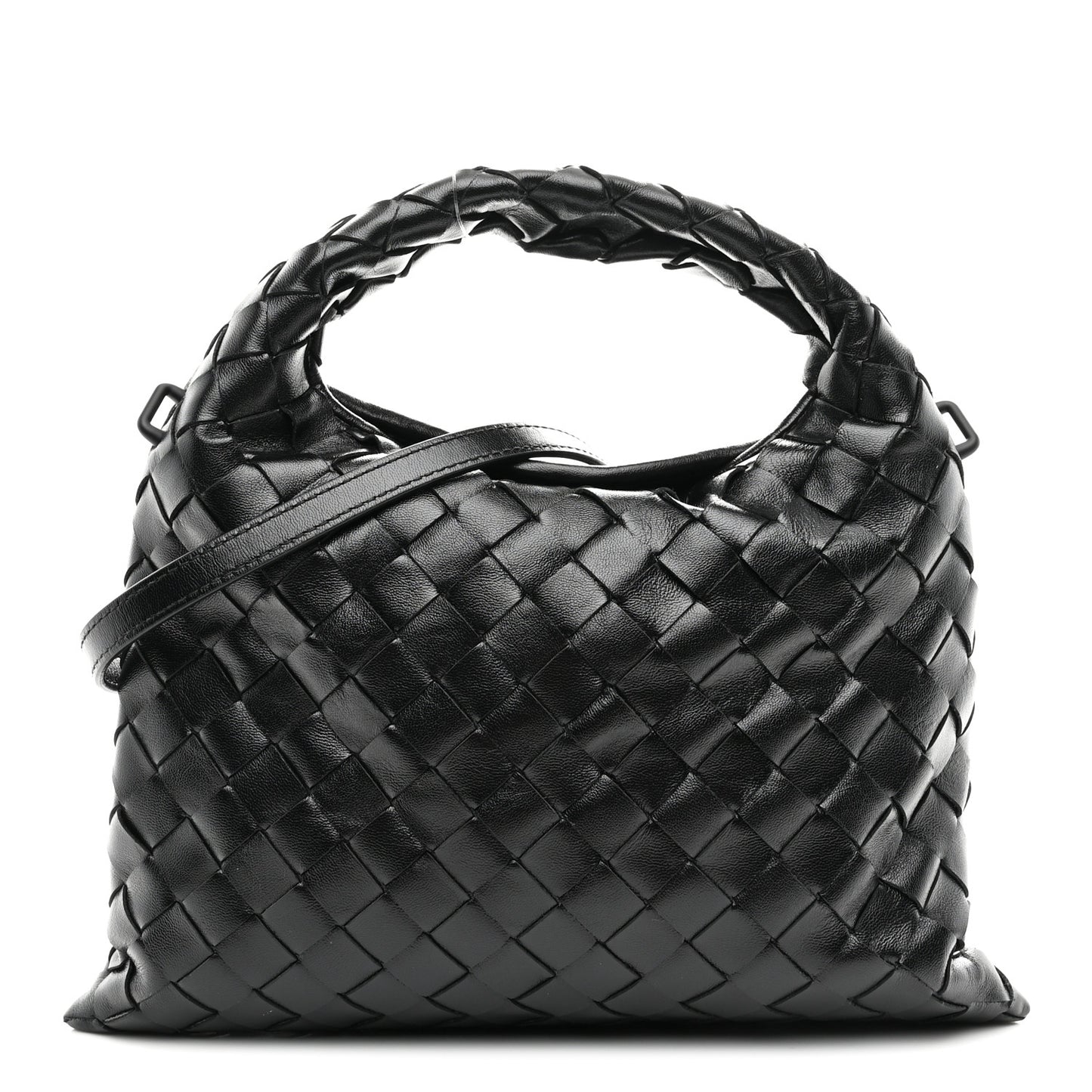 Calfskin Intrecciato Mini Hop Black