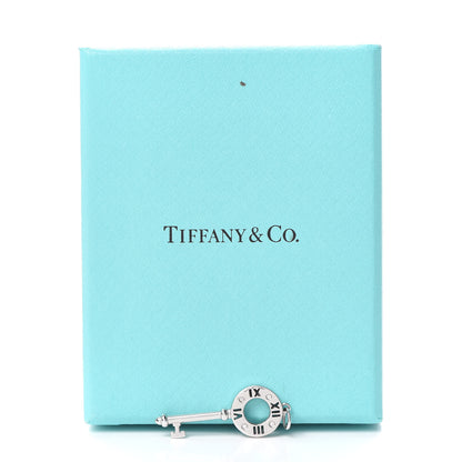 Tiffany 18K White Gold Diamond Atlas Pierced Key Pendant 4 of 4