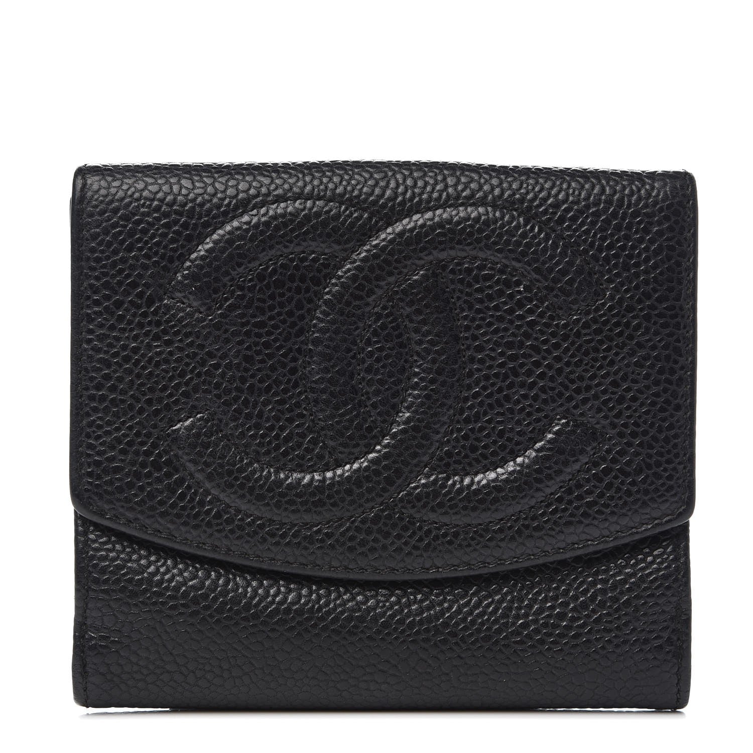 Chanel Caviar CC Compact Wallet Black 1 of 9