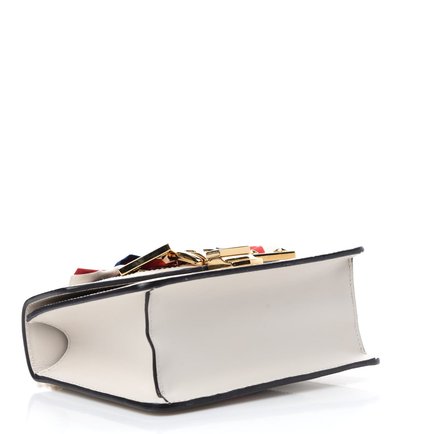Calfskin Mini Sylvie Chain Shoulder Bag White