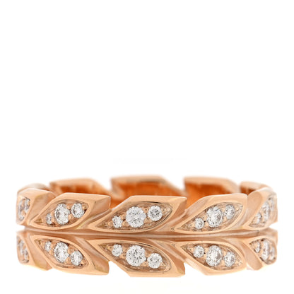 Tiffany 18K Rose Gold Diamond Victoria Vine Band Ring 52 6 3 of 6