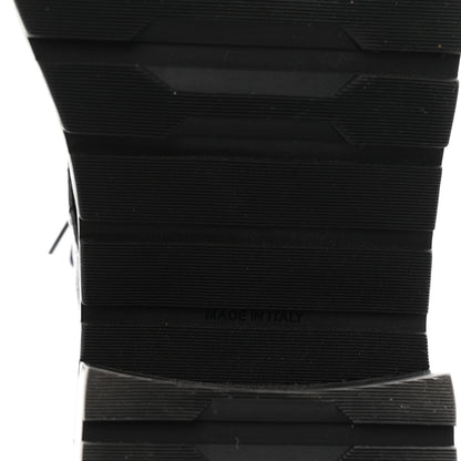 Chanel Shiny Lambskin Quilted Lace Up Combat Boots 38 Black 8 of 11