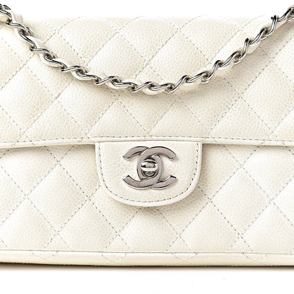 Chanel Caviar Quilted East West Flap White 13 of 17