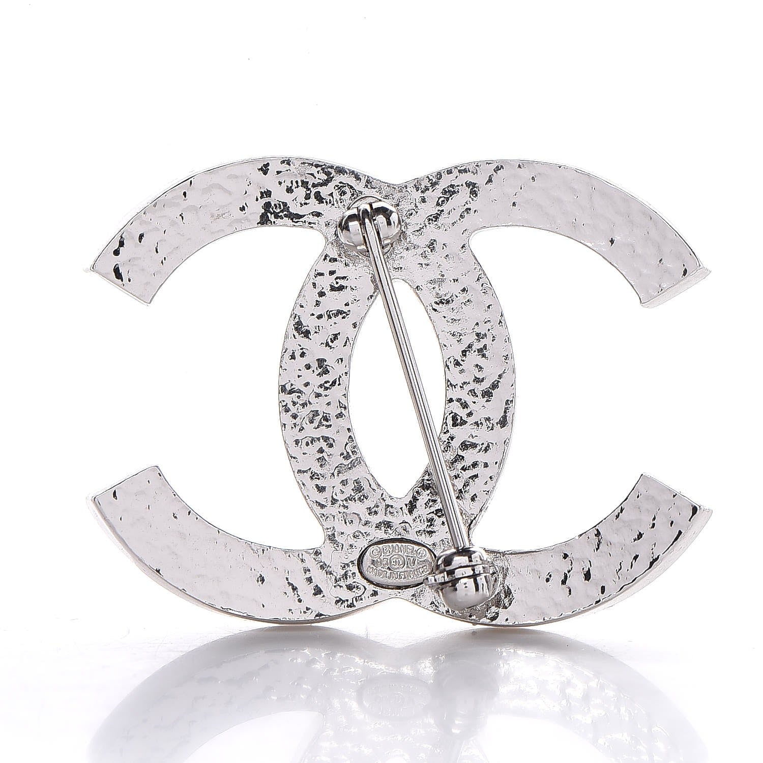 Chanel Pearl CC Brooch Pin Silver 3 of 7