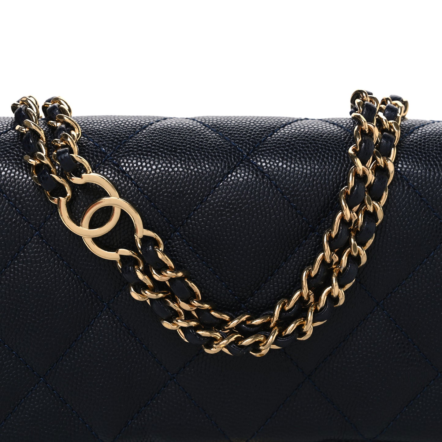 Caviar Quilted Mini CC You Flap Navy