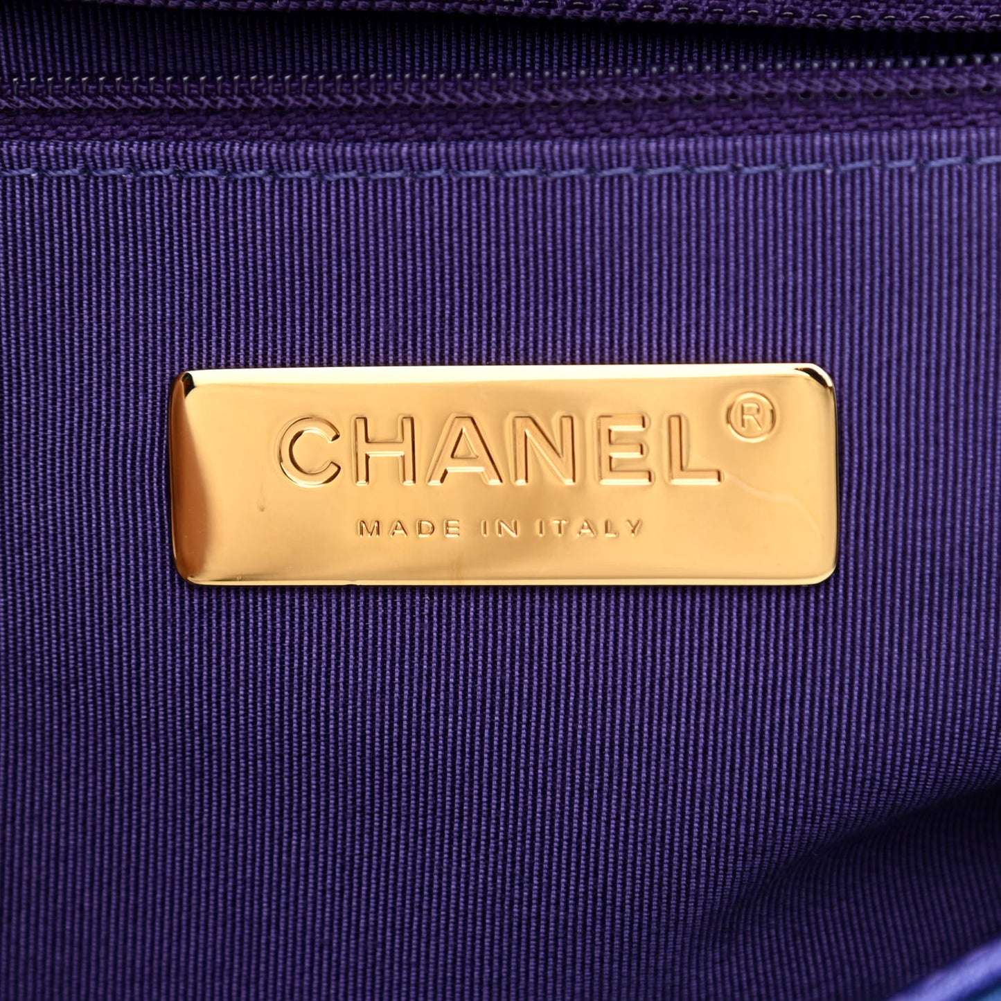 Tie Dye Calfskin Quilted Medium Chanel 19 Flap Blue Purple