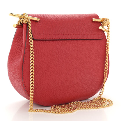 Chloe Grained Lambskin Mini Drew Shoulder Bag Plaid Red 3 of 11
