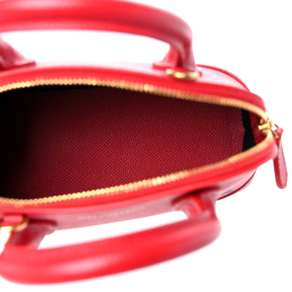 Balenciaga Grained Calfskin XXS Ville Top Handle Bag Rouge Coquelicot 5 of 9