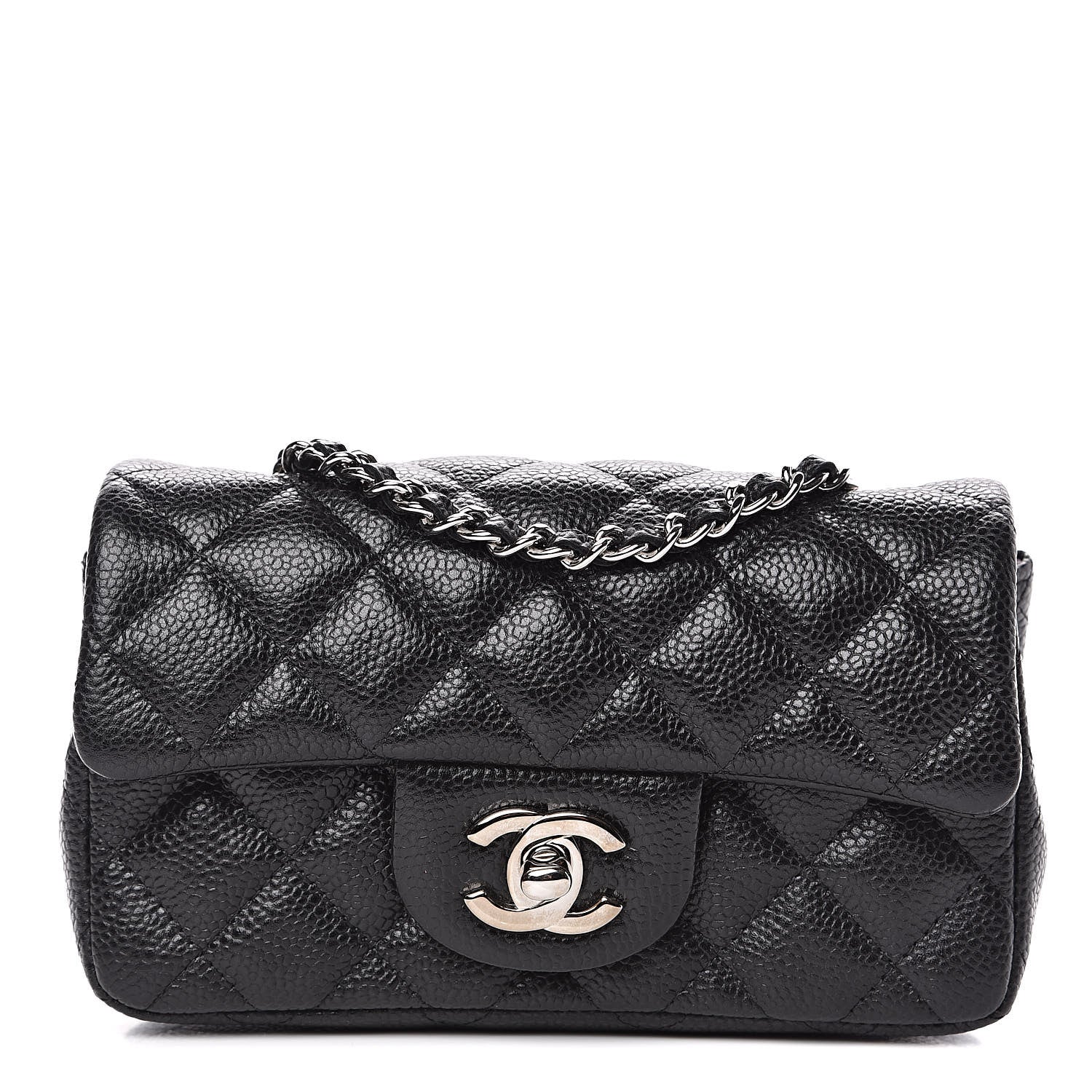 Chanel Metallic Caviar Quilted Extra Mini Flap Black 1 of 11