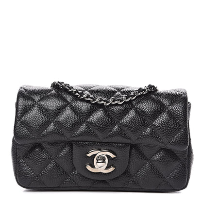 Chanel Metallic Caviar Quilted Extra Mini Flap Black 1 of 11