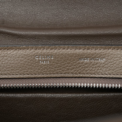 Celine Drummed Calfskin Suede Small Trapeze Souris 6 of 10