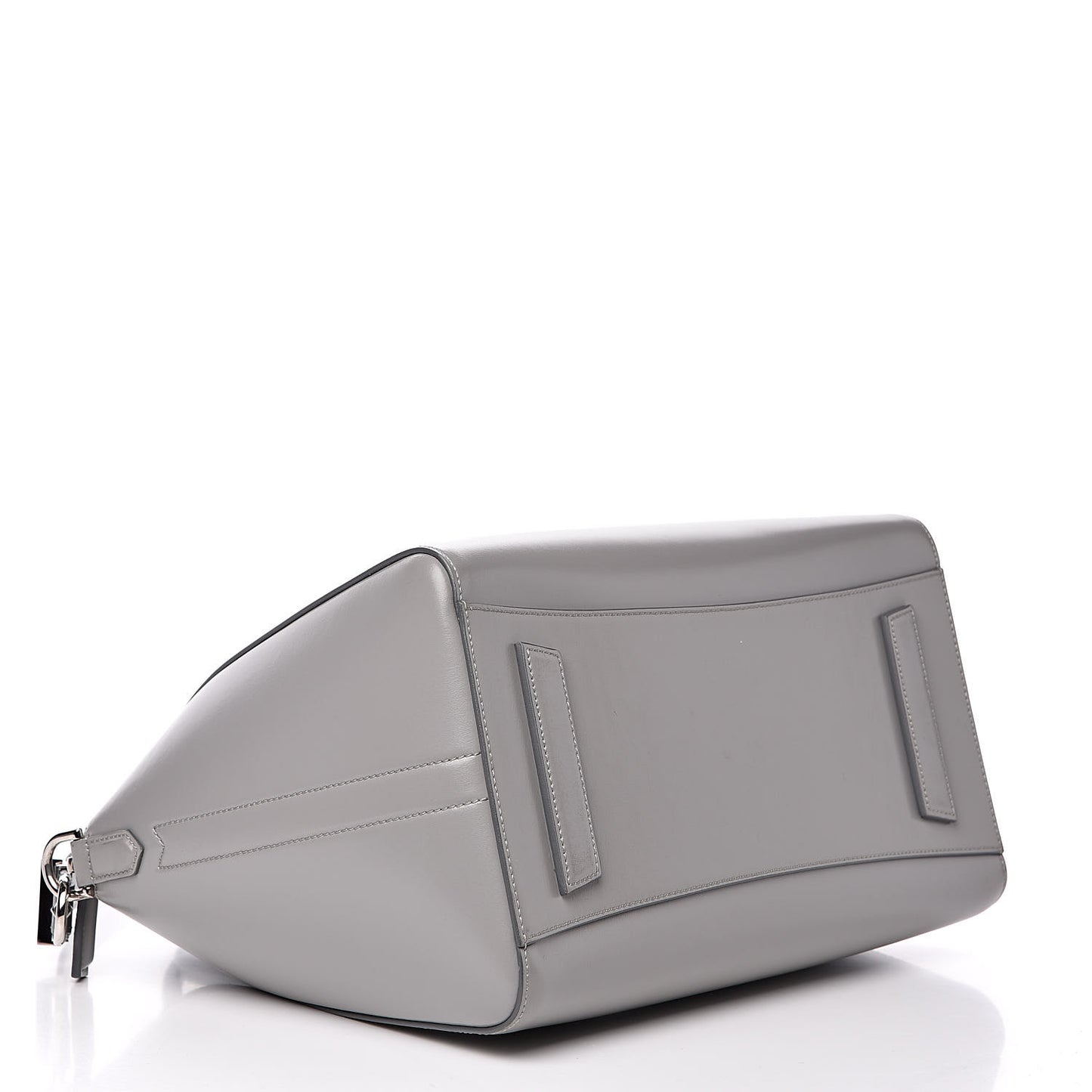 Shiny Lord Calfskin Medium Antigona Pearl Grey