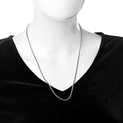 David Yurman Sterling Silver 2.7mm Small Box Chain Necklace 22" 2 of 4