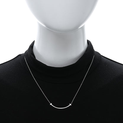 Tiffany Sterling Silver Small T Smile Pendant Necklace 2 of 5