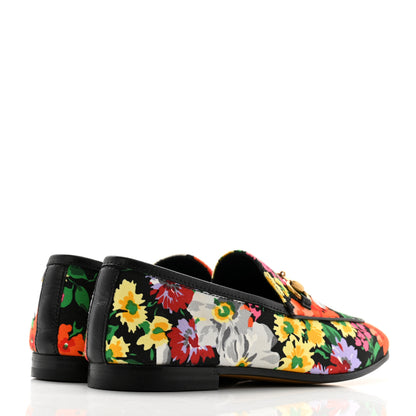 Gucci Floral Horsebit Womens Jordaan Loafers 35 Multicolor 4 of 8