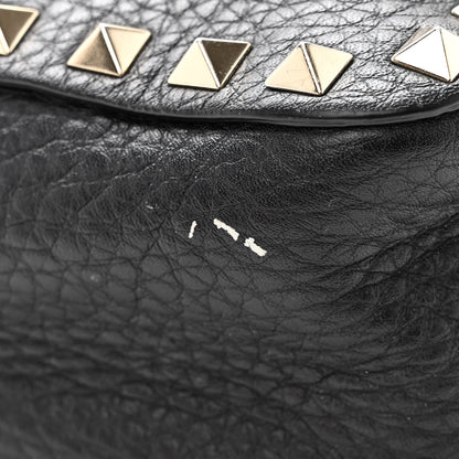 Valentino Garavani Pebbled Calfskin Rockstud Camera Crossbody Bag Black 11 of 11