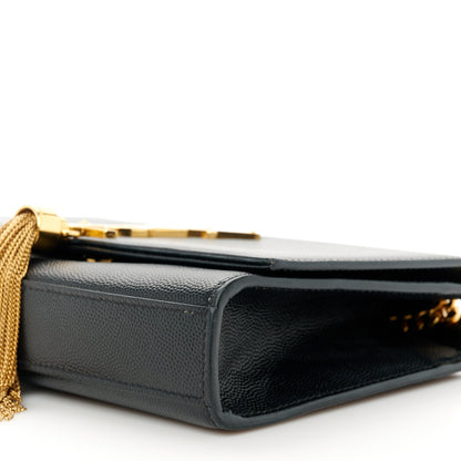 Saint Laurent Grain De Poudre Small Classic Monogram Kate Tassel Satchel Black 11 of 11