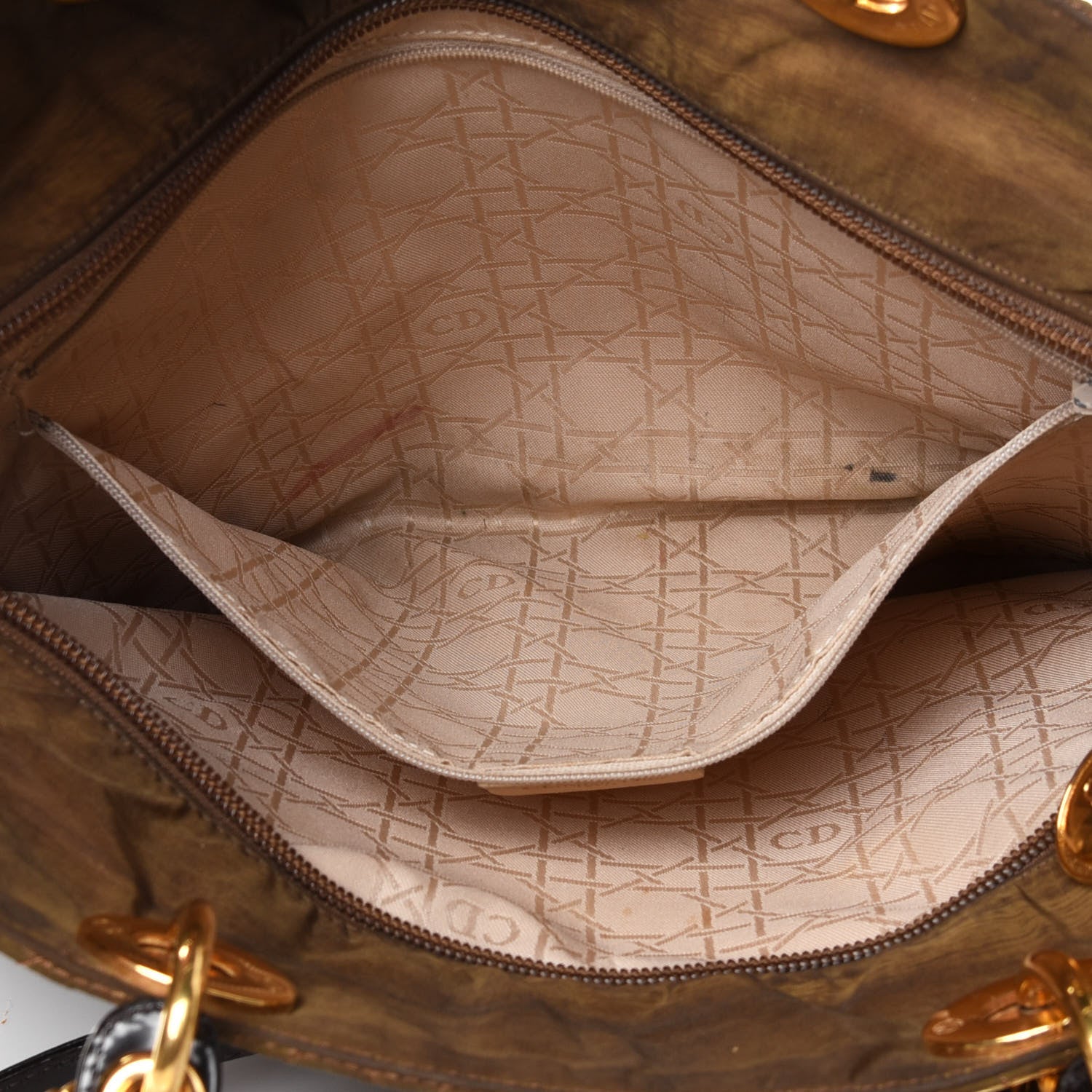 Christian Dior Nylon Cannage Medium Lady Dior Brown 5 of 7
