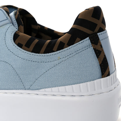 Fendi Canvas Lycra TPU FF Womens Fendi Force Low Top Sneakers 38 Sky Tobacco Black 10 of 10