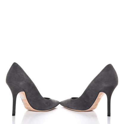 Christian Dior Suede Cherie Pointy Toe 100mm Pumps 35.5 Anthracite 5 of 11