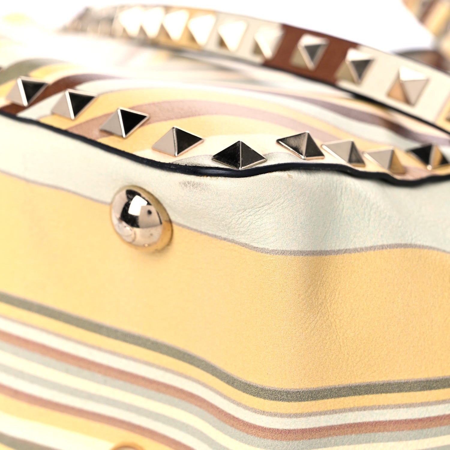 Valentino Garavani Vitello Native Couture 1975 Mini Rockstud Tote Multicolor 10 of 11