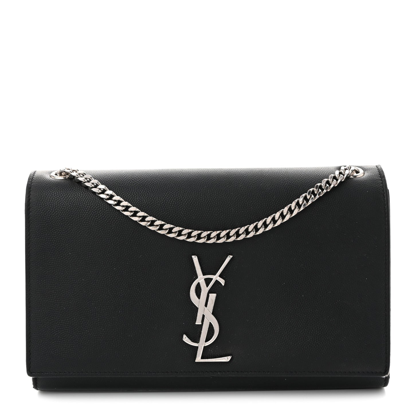 Grain De Poudre Medium Classic Monogram Kate Satchel Black