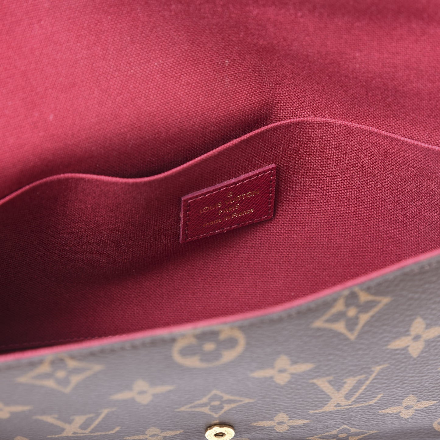 Monogram Pochette Felicie Chain Wallet Fuchsia