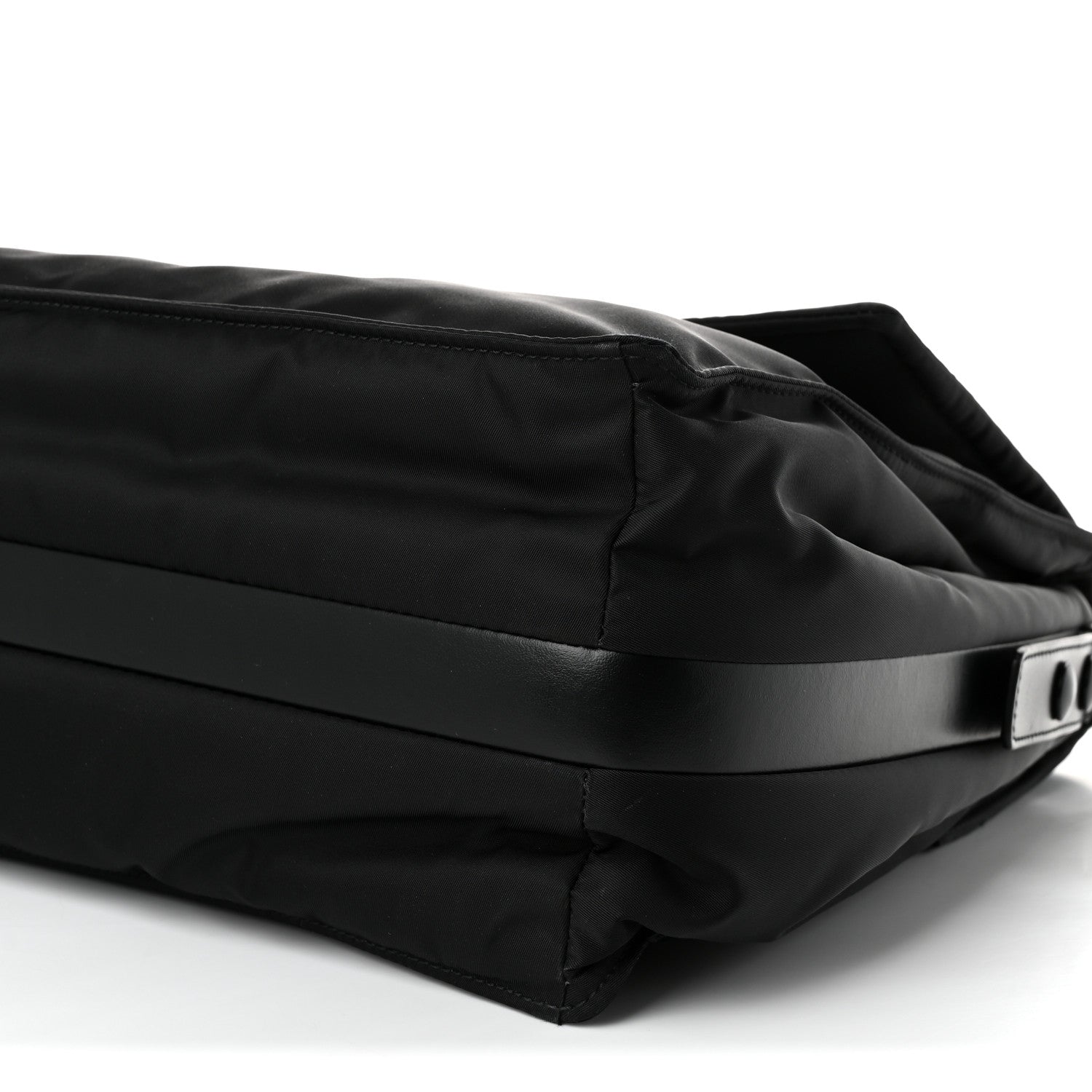 Prada Re-Nylon Vitello Padded Large Flap Shoulder Bag Black 9 of 9