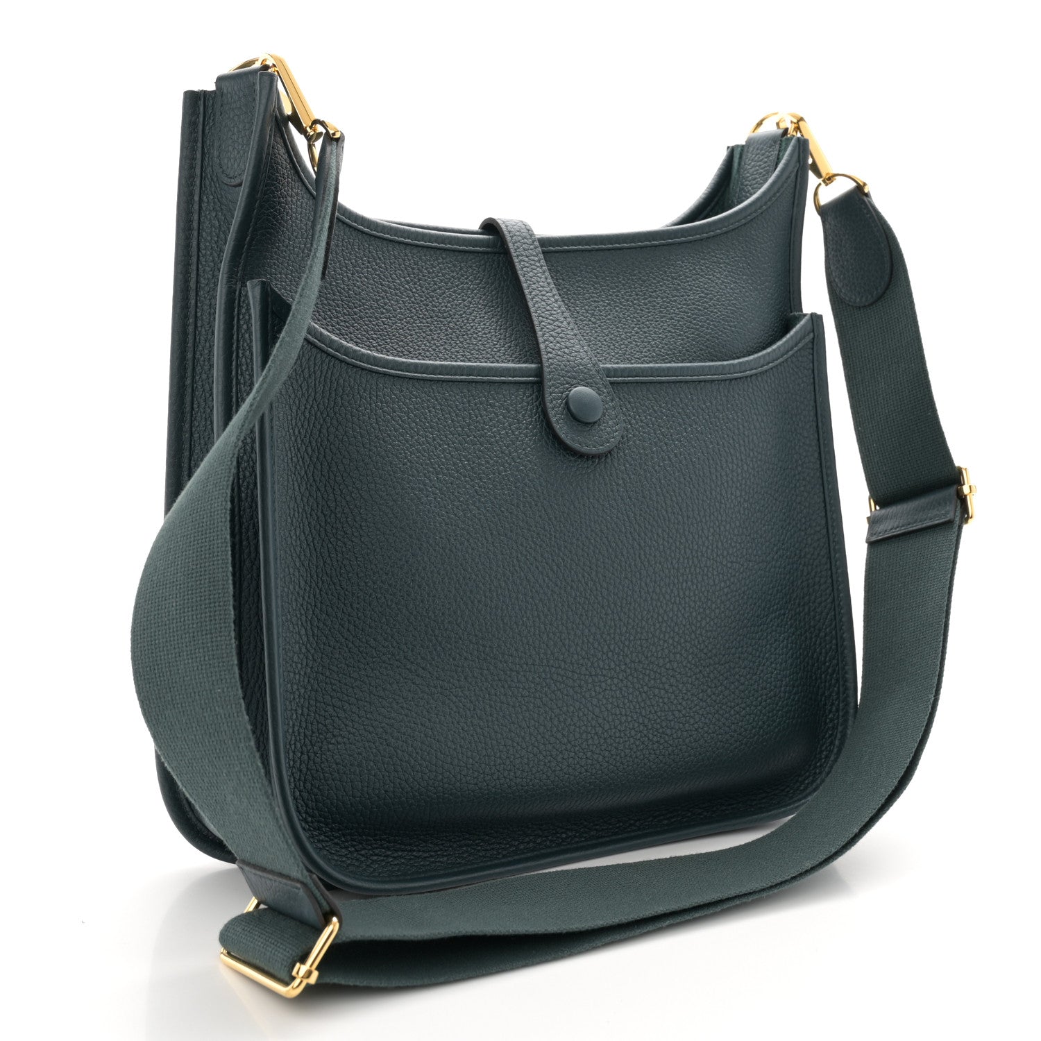 Hermes Taurillon Clemence Evelyne III PM Vert Cypress 3 of 11