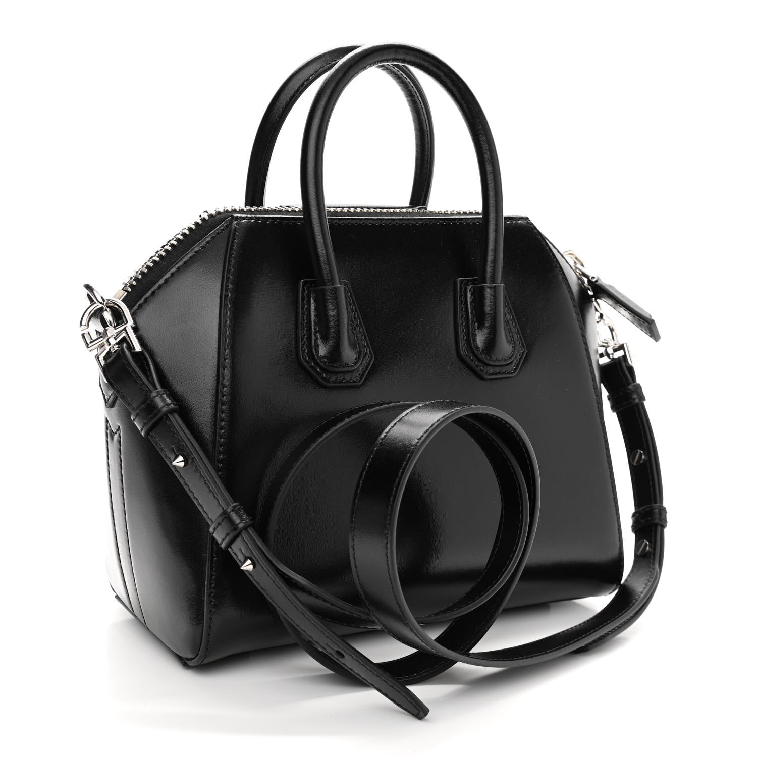 Givenchy Shiny Lord Calfskin Mini Antigona Black 3 of 10