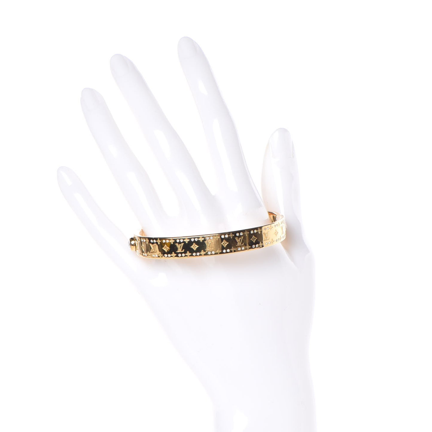 Brass Monogram Nanogram Cuff M Gold