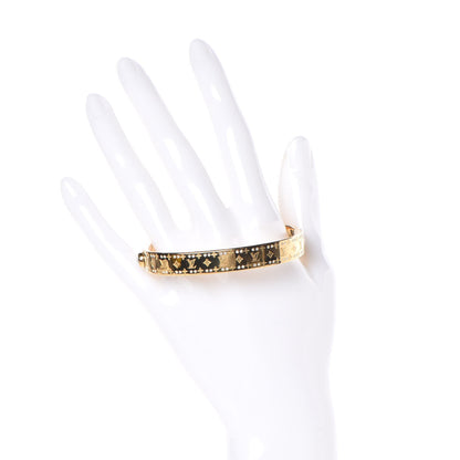 Louis Vuitton Brass Monogram Nanogram Cuff M Gold 2 of 6