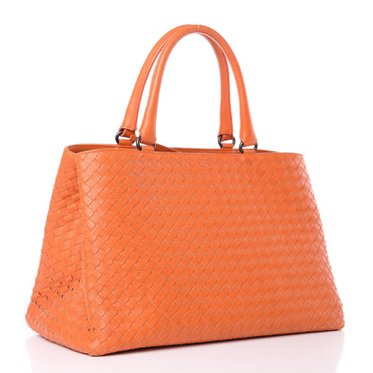 Bottega Veneta Nappa Intrecciato Milano Tote Orange 3 of 14