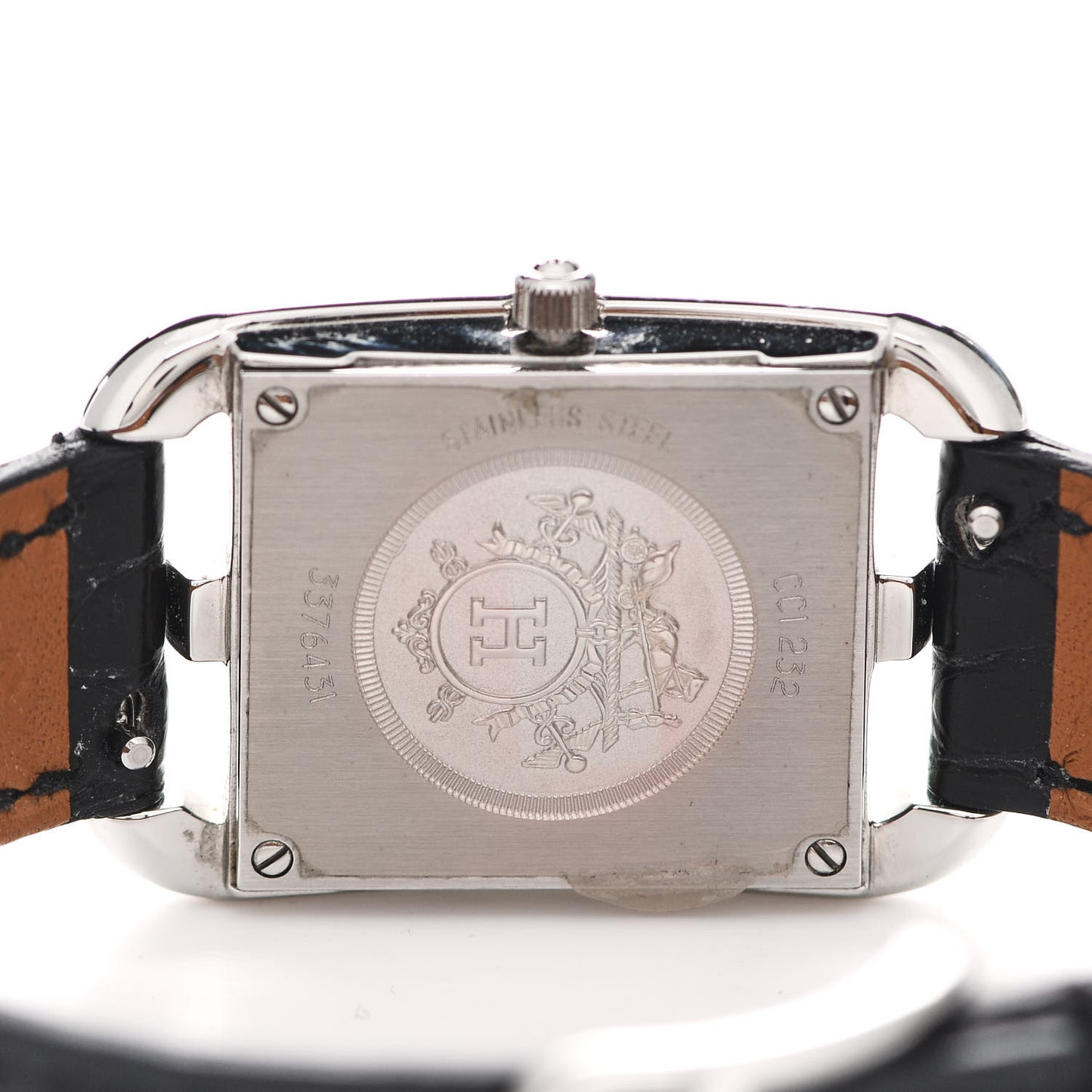 Stainless Steel Alligator Diamond Bezel Mother of Pearl 23mm Cape Cod Quartz Watch Noir