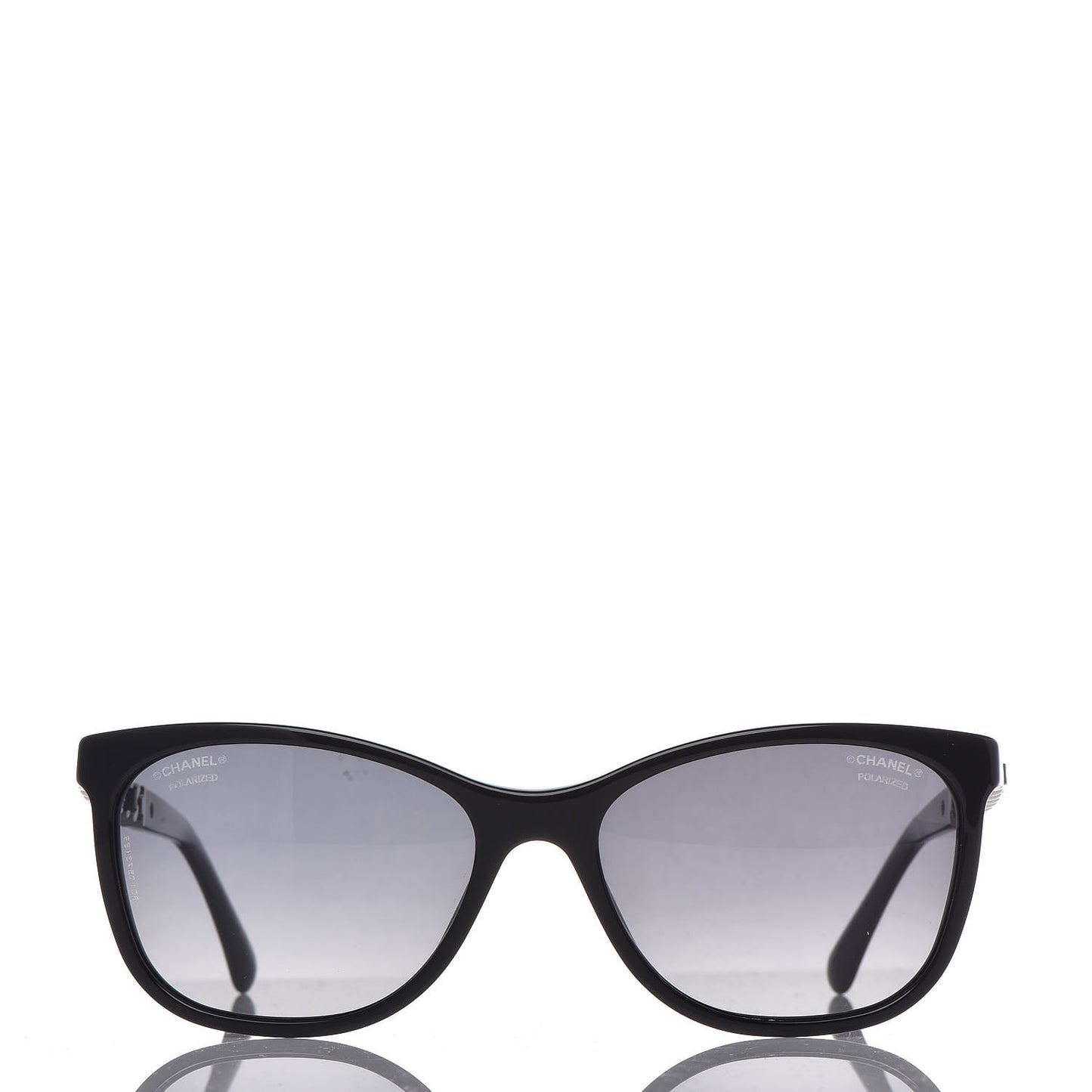 Cat Eye Chain Polarized Sunglasses 5260-Q Black